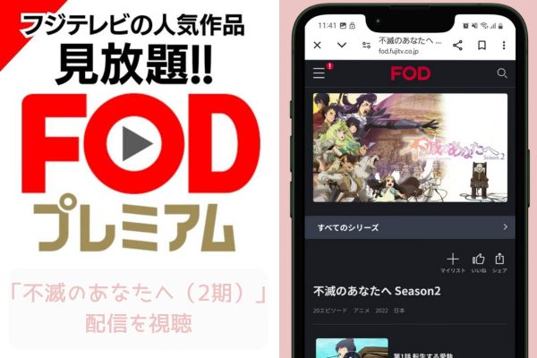 fod 不滅のあなたへ（2期） 配信