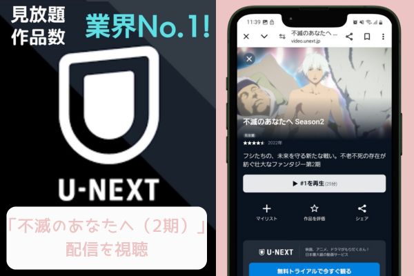 unext 不滅のあなたへ（2期） 配信