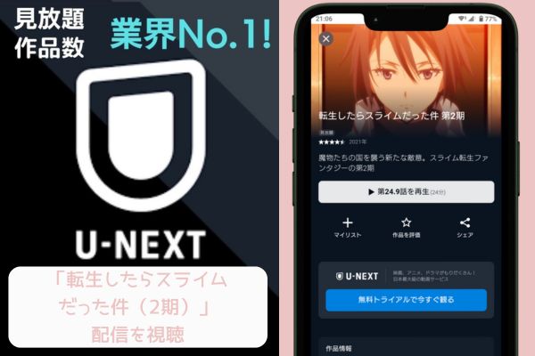 unext 転生したらスライムだった件（1期） 配信