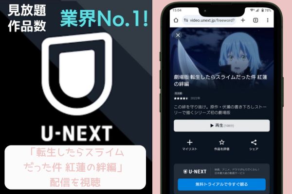 unext 転生したらスライムだった件 紅蓮の絆編 配信