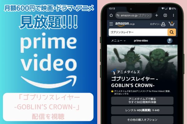 amazonプライム ゴブリンスレイヤー -GOBLIN’S CROWN- 配信