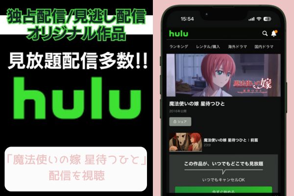 Hulu 魔法使いの嫁 星待つひと 配信
