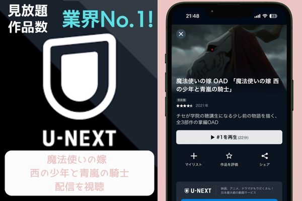 U‐NEXT 魔法使いの嫁 西の少年と青嵐の騎士 配信