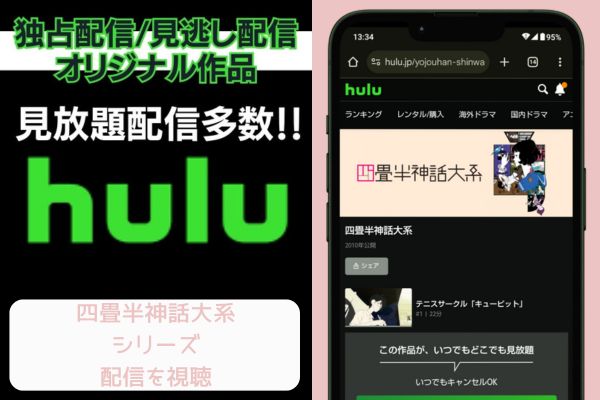 hulu 四畳半神話大系 配信