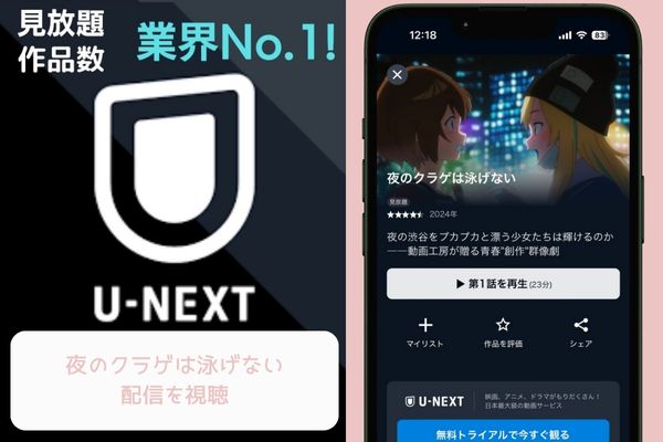 U-NEXT 夜のクラゲは泳げない 配信
