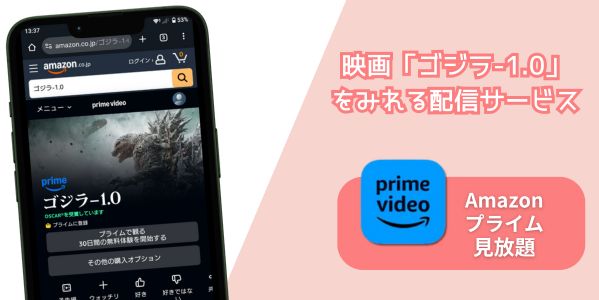 amazonプライム ゴジラ-1.0 配信