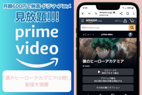 amazon 僕のヒーローアカデミア（6期） 配信