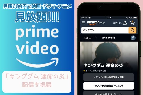 amazon キングダム 運命の炎 配信