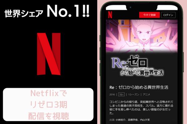 netflix Re:ゼロから始める異世界生活（リゼロ）3期 配信