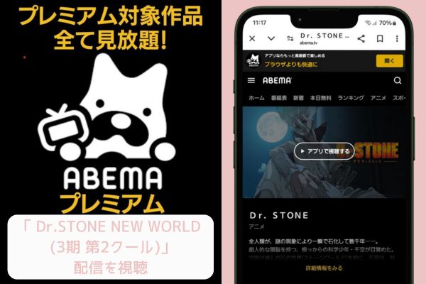 abema Dr.STONE NEW WORLD (3期 第2クール) 配信