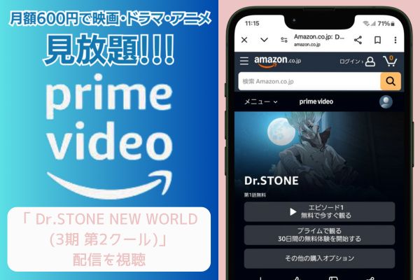 amazon Dr.STONE NEW WORLD (3期 第2クール) 配信