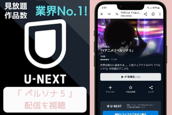 unext ペルソナ5 配信