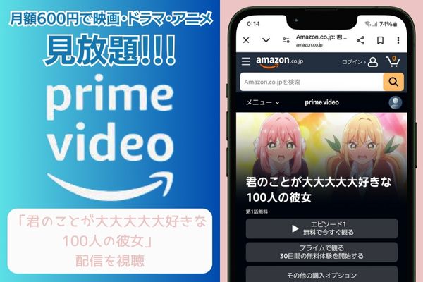 amazon 君のことが大大大大大好きな100人の彼女 配信