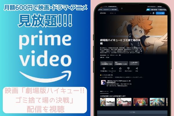 amazonプライム 劇場版ハイキュー!! ゴミ捨て場の決戦 配信