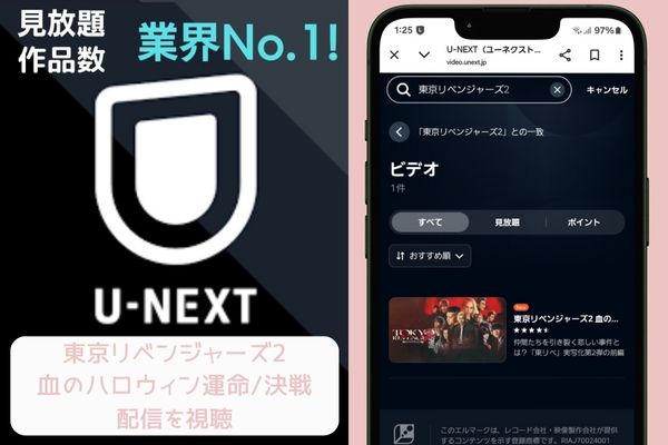 unext 東京リベンジャーズ2血のハロウィン運命/決戦 配信