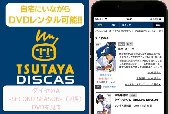 tsutaya ダイヤのA -SECOND SEASON-(2期) レンタル