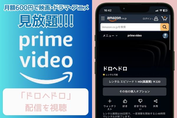 Amazonプライムビデオ ドロヘドロ 配信
