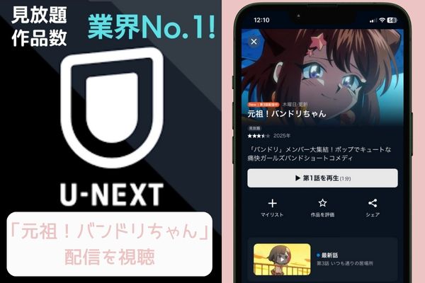 U-NEXT 元祖!バンドリちゃん 配信