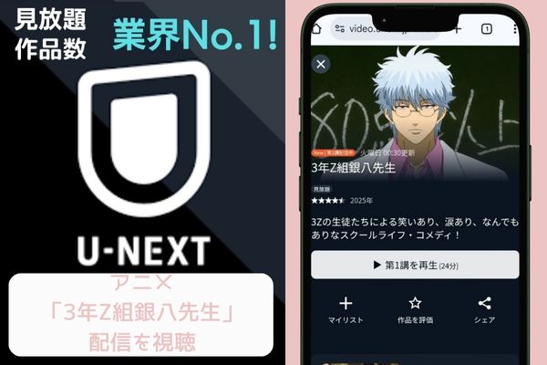 unext 3年Z組銀八先生 配信
