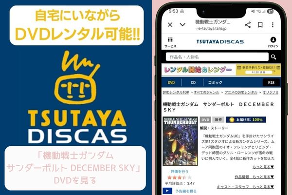 tsutaya 機動戦士ガンダム サンダーボルト DECEMBER SKY レンタル