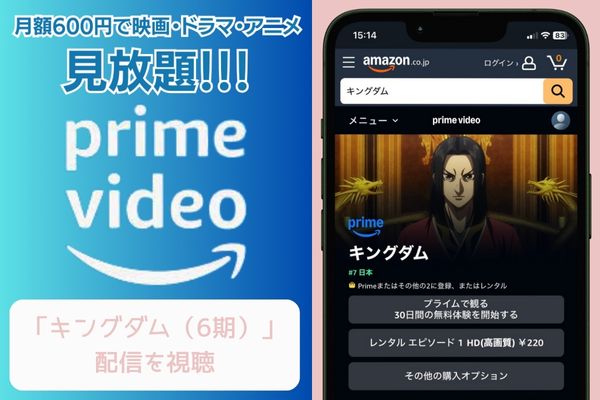 Amazonプライムビデオ キングダム(6期) 配信