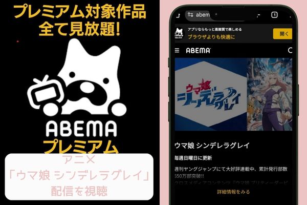 abema ウマ娘 シンデレラグレイ 配信