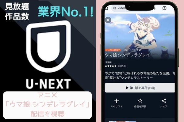 unext ウマ娘 シンデレラグレイ 配信